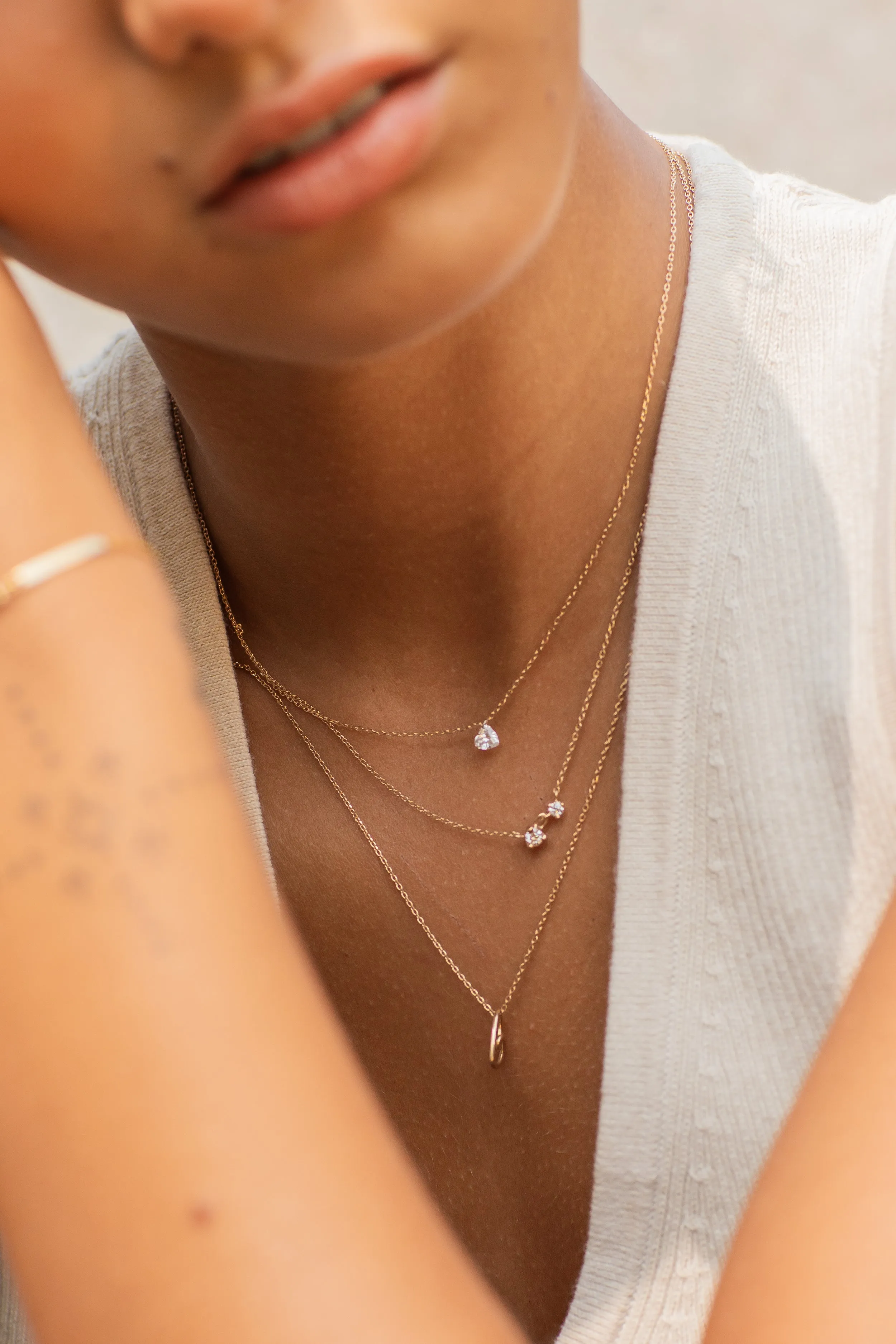 Diamond Twin Necklace sold by Sophie Ratner product image thumbnail 5