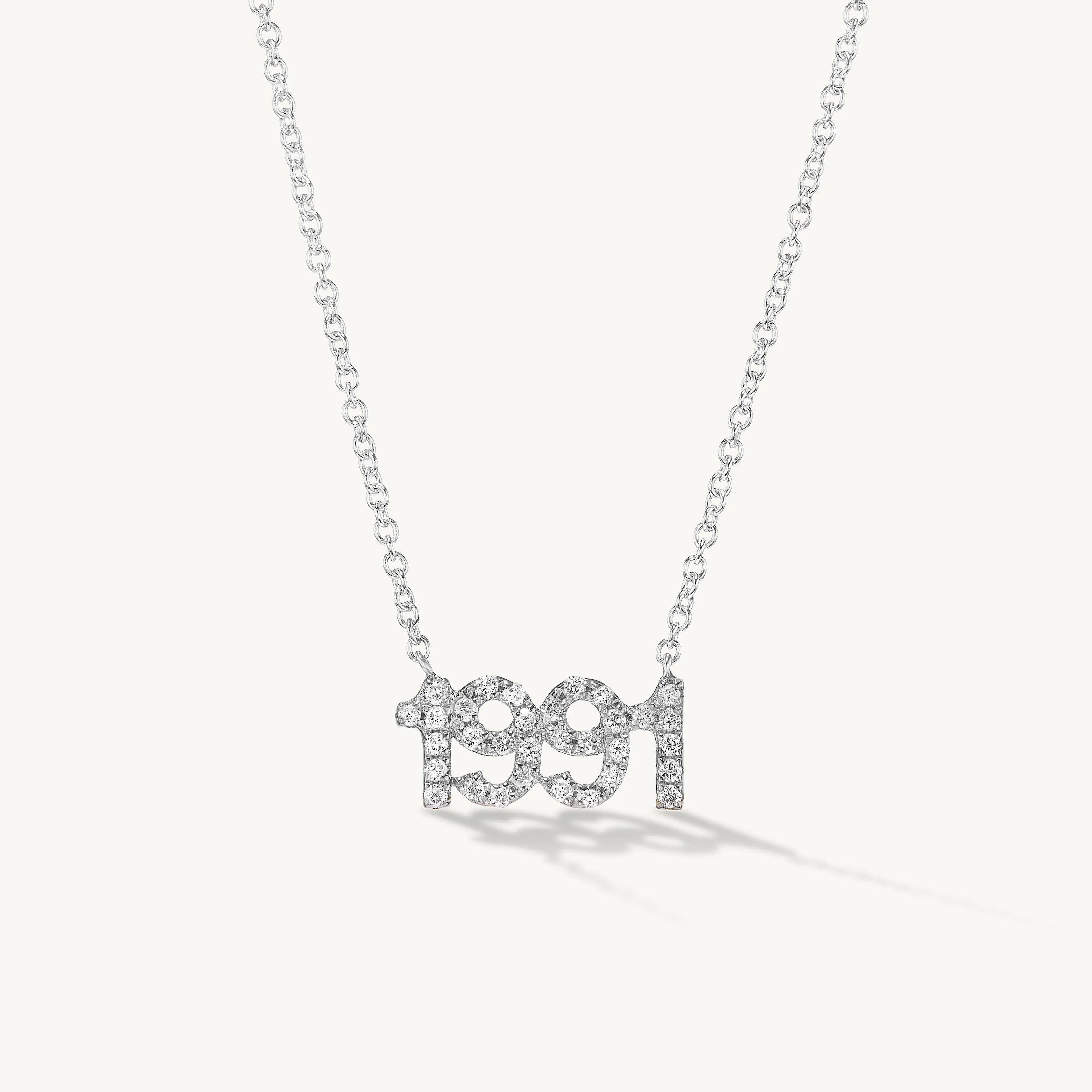 Diamond Custom Date Necklace sold by Sophie Ratner product image thumbnail 3