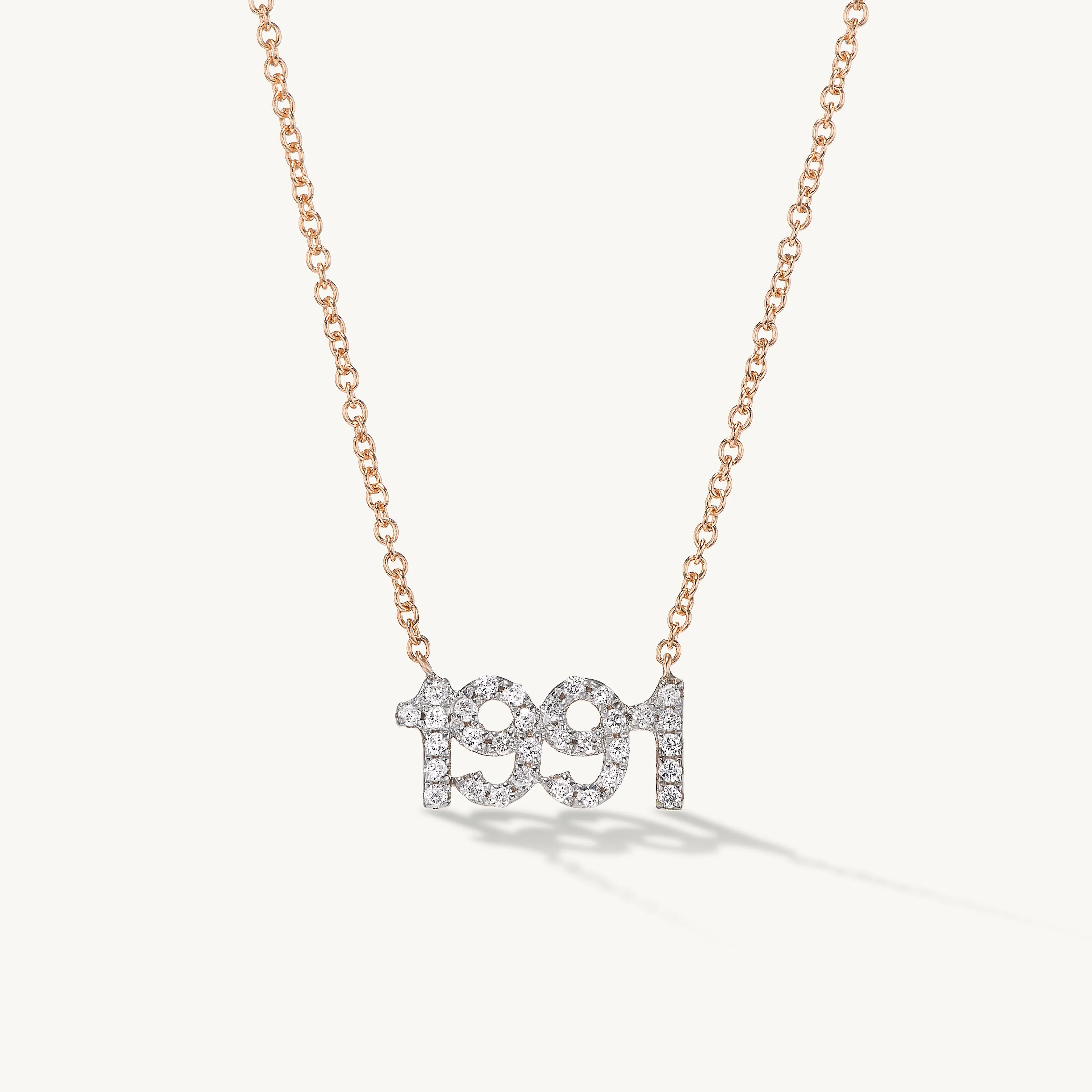 Diamond Custom Date Necklace sold by Sophie Ratner product image thumbnail 2