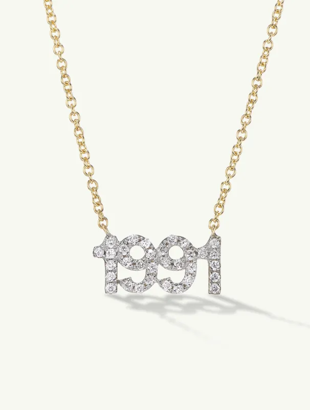 Diamond Custom Date Necklace sold by Sophie Ratner