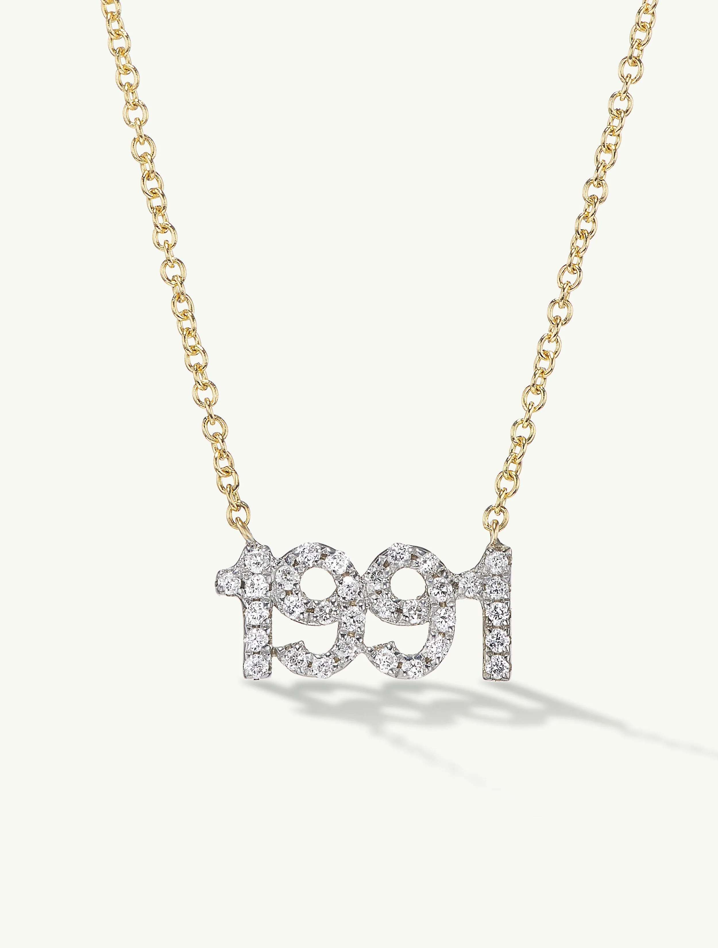 Diamond Custom Date Necklace sold by Sophie Ratner