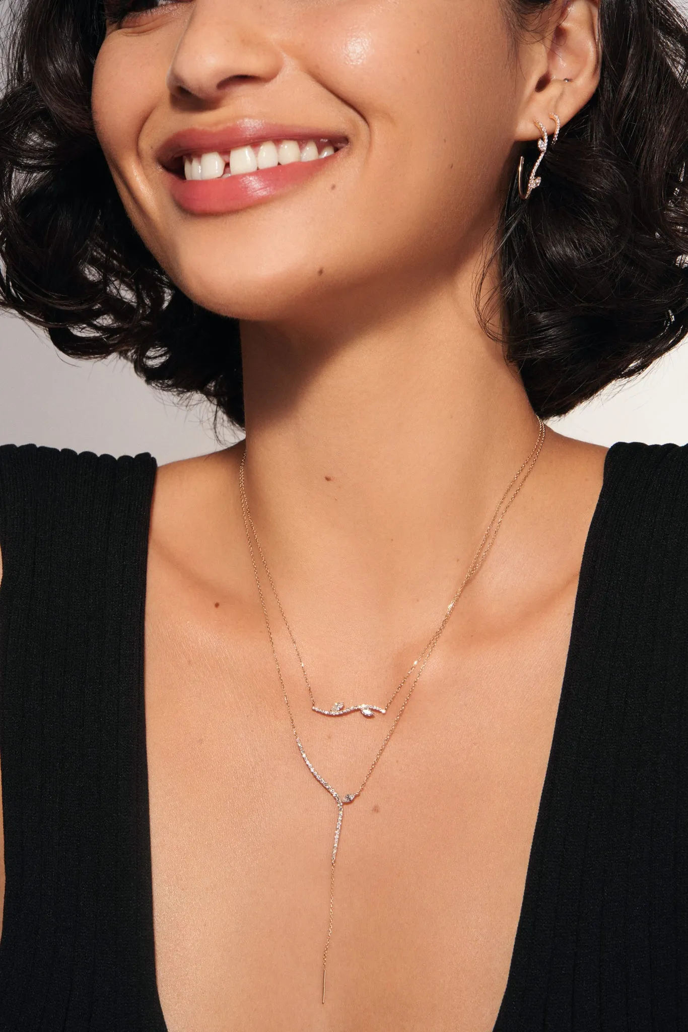 Pave Marquise Sway Lariat sold by Sophie Ratner product image thumbnail 5