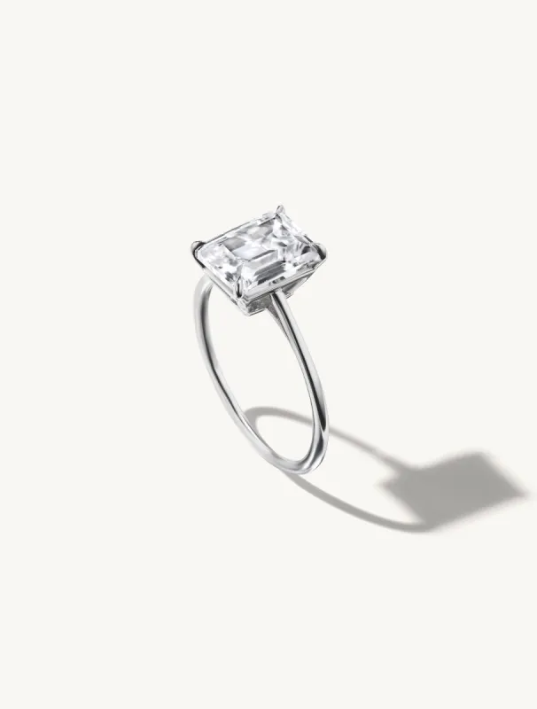 Floating Emerald Engagement Try-On Ring sold by Sophie Ratner