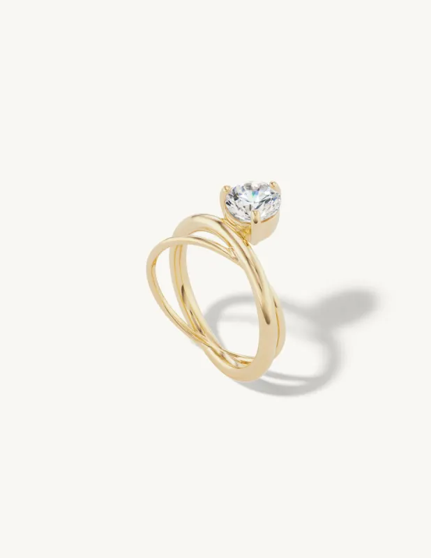 Plain Crossover Engagement Try-On Ring sold by Sophie Ratner