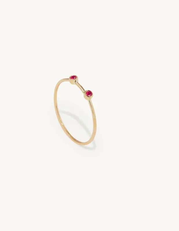 Two Ruby Orbit Ring sold by Sophie Ratner