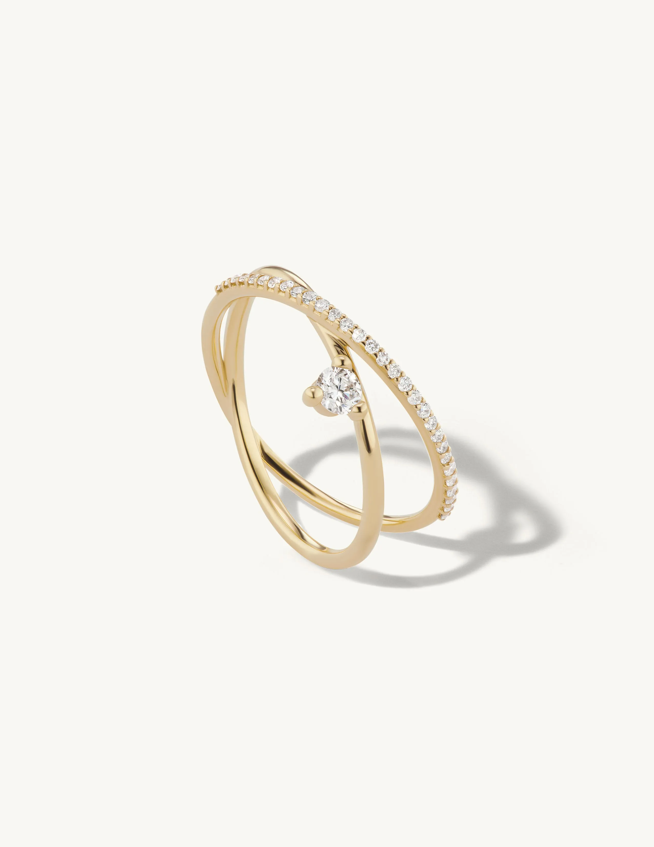 Pave Crossroads Ring sold by Sophie Ratner