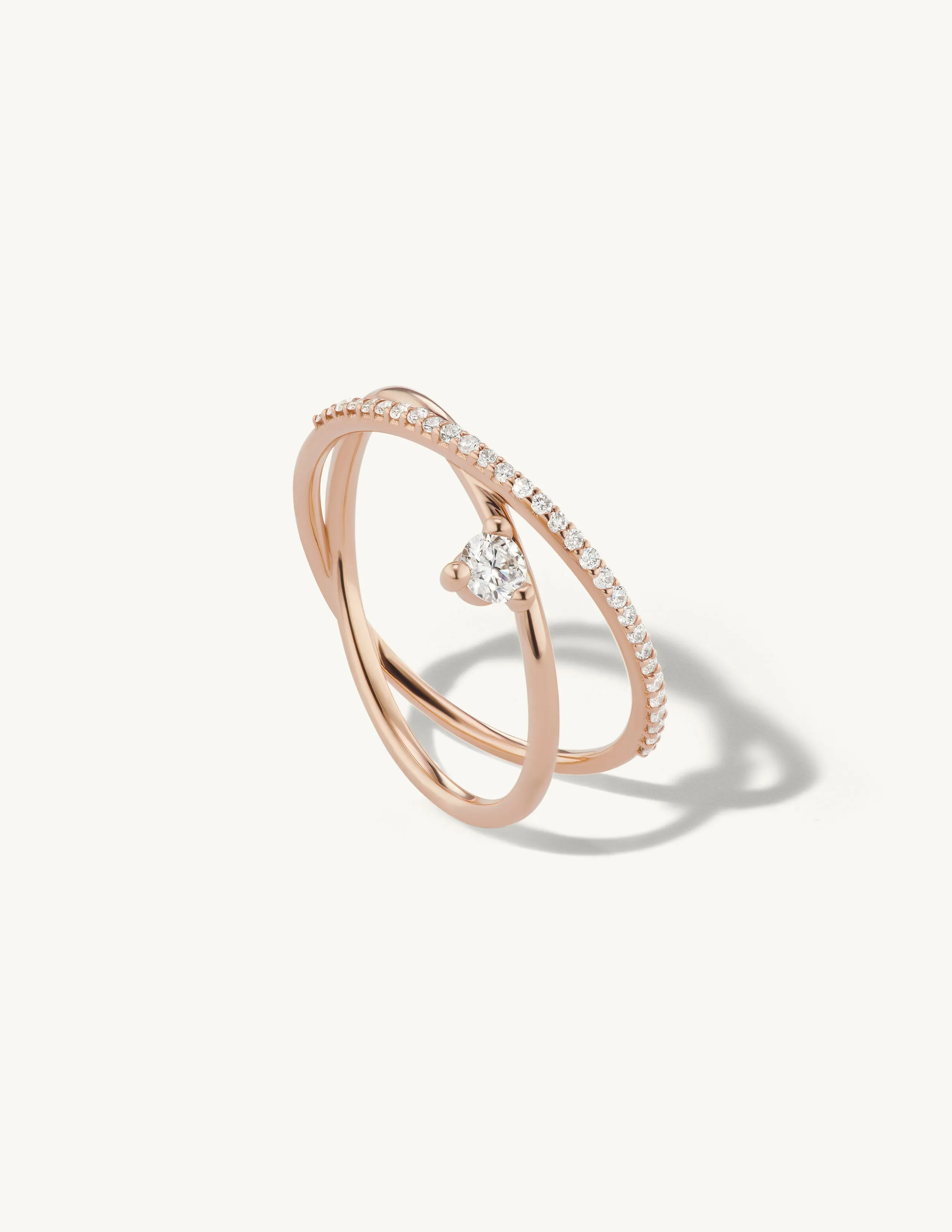 Pave Crossroads Ring sold by Sophie Ratner product image thumbnail 4