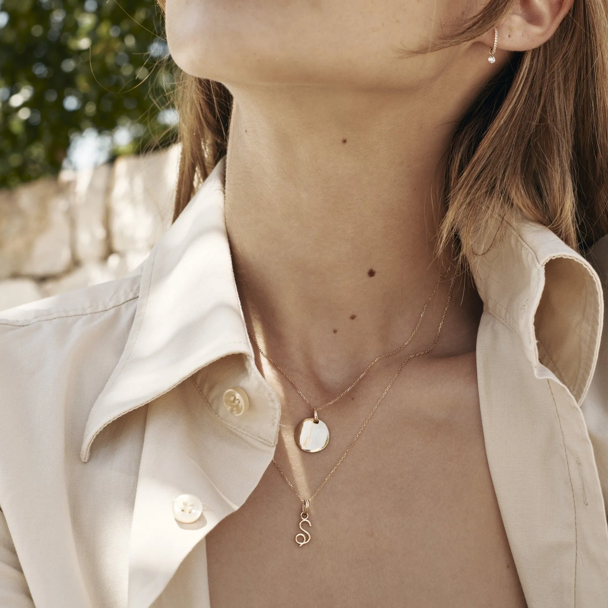 Single Pierced Diamond Pave Huggies sold by Sophie Ratner product image thumbnail 5