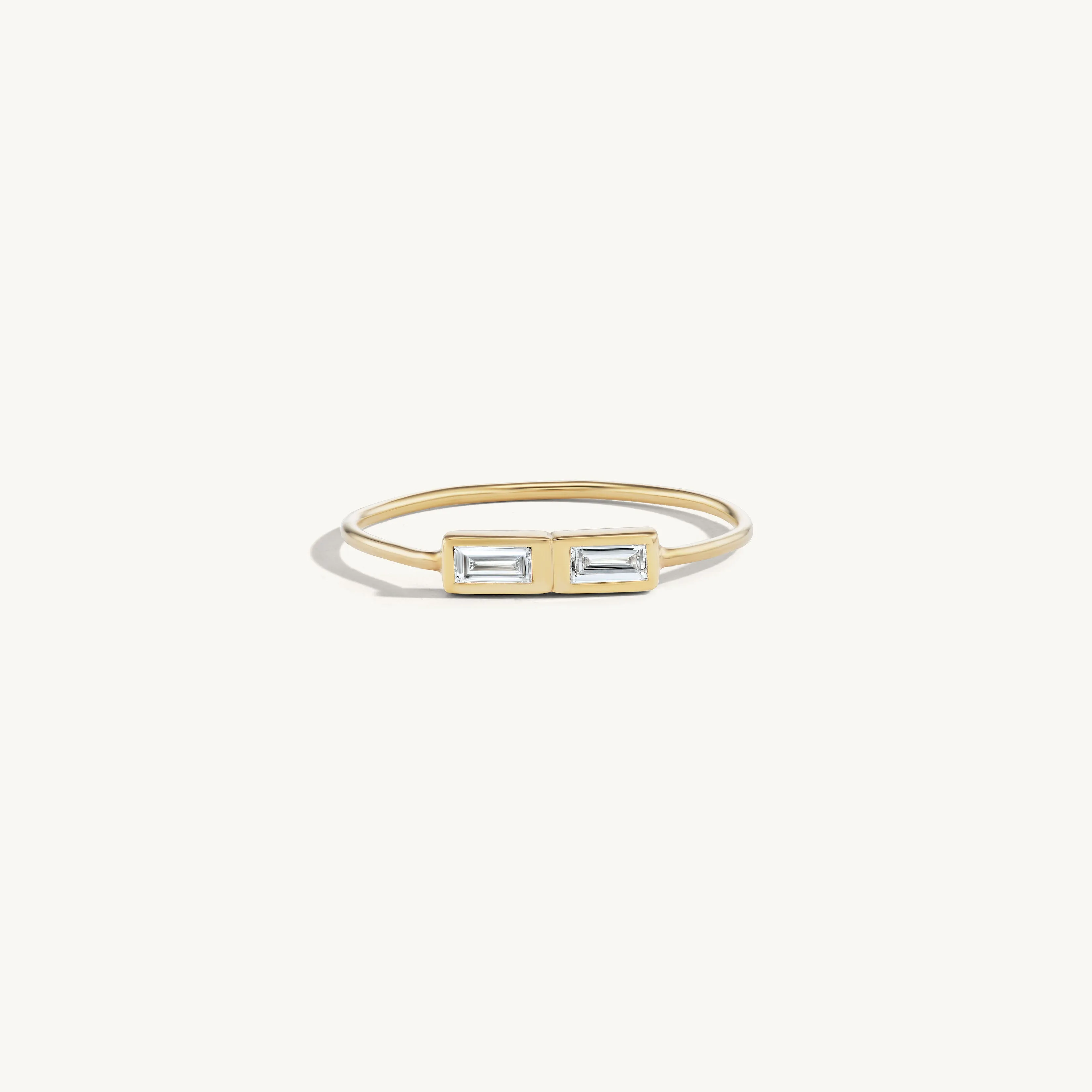 Stacked Double Diamond Ring sold by Sophie Ratner product image thumbnail 3