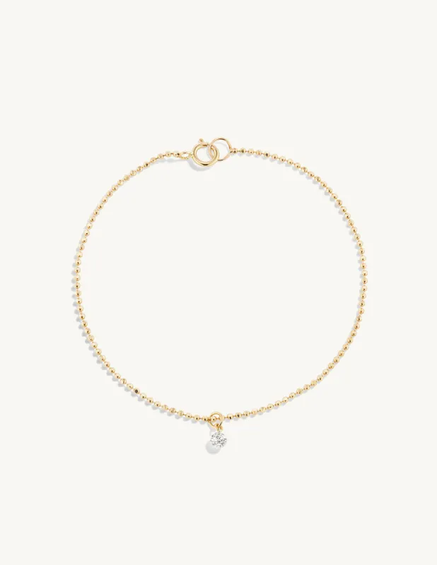Pierced Diamond Beaded Chain Bracelet sold by Sophie Ratner