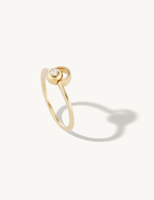Diamond Sphere Rolling Ring sold by Sophie Ratner