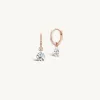 Large Single Pierced Diamond Pave Huggies sold by Sophie Ratner
