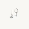 Large Single Pierced Diamond Pave Huggies sold by Sophie Ratner
