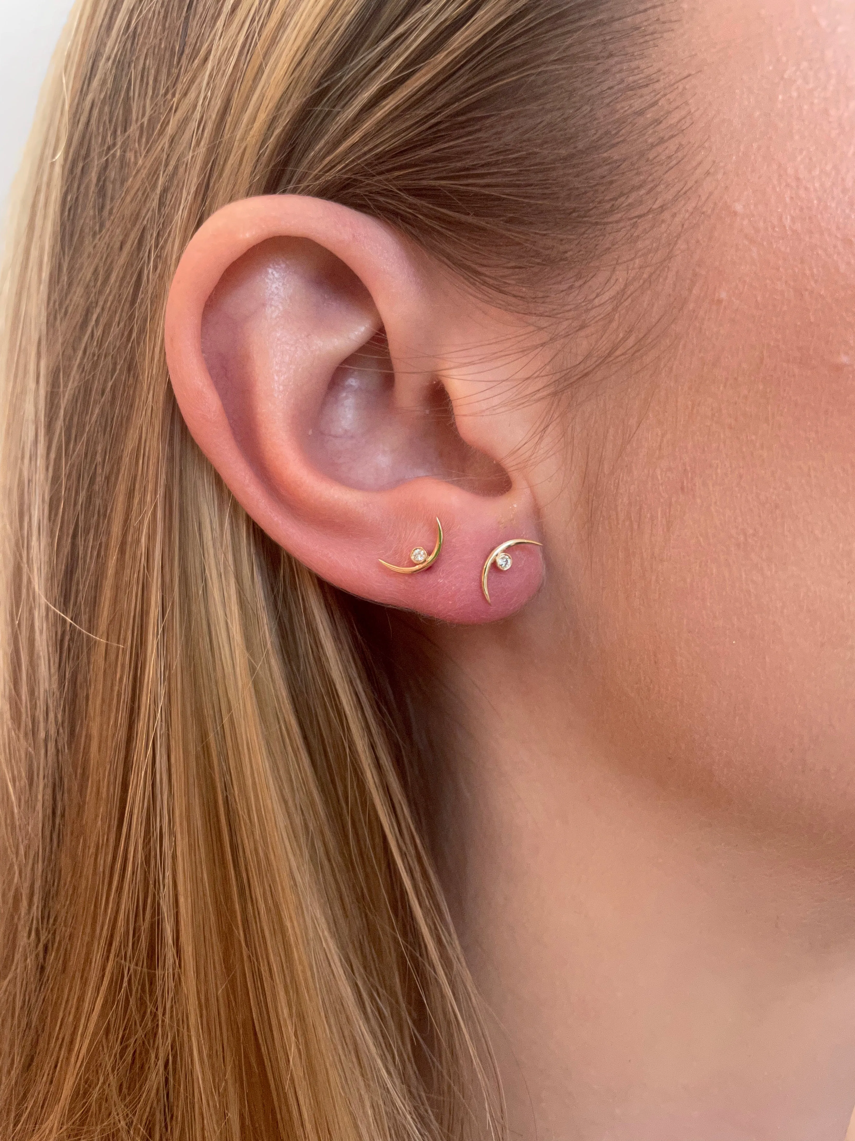 Balance Crescent Stud sold by Sophie Ratner product image thumbnail 2