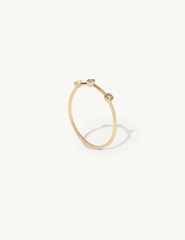 Three Diamond Orbit Ring sold by Sophie Ratner