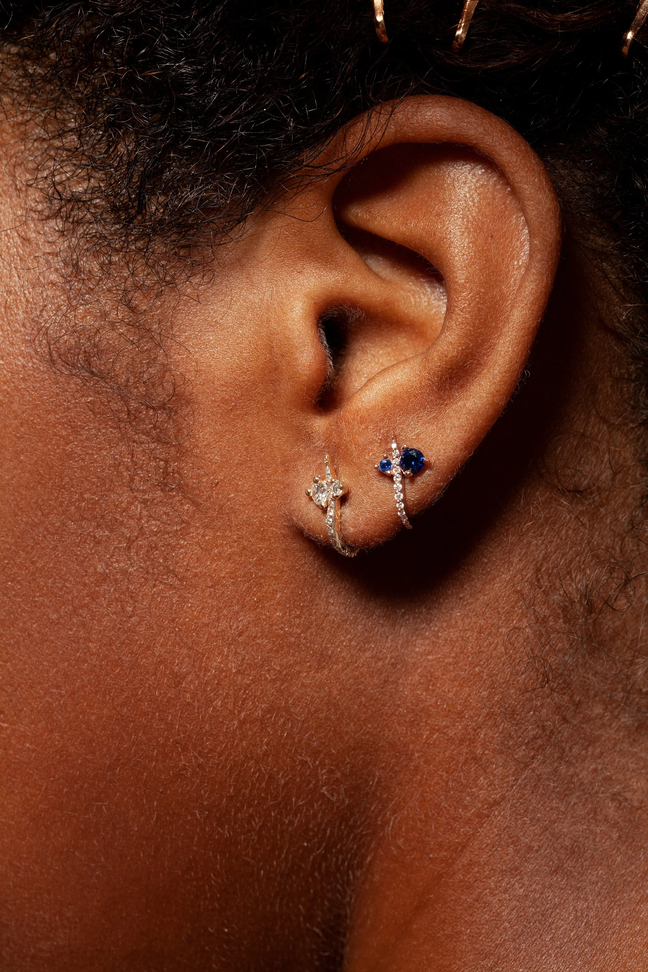 Birthstone Hooked Pave Studs sold by Sophie Ratner product image thumbnail 2