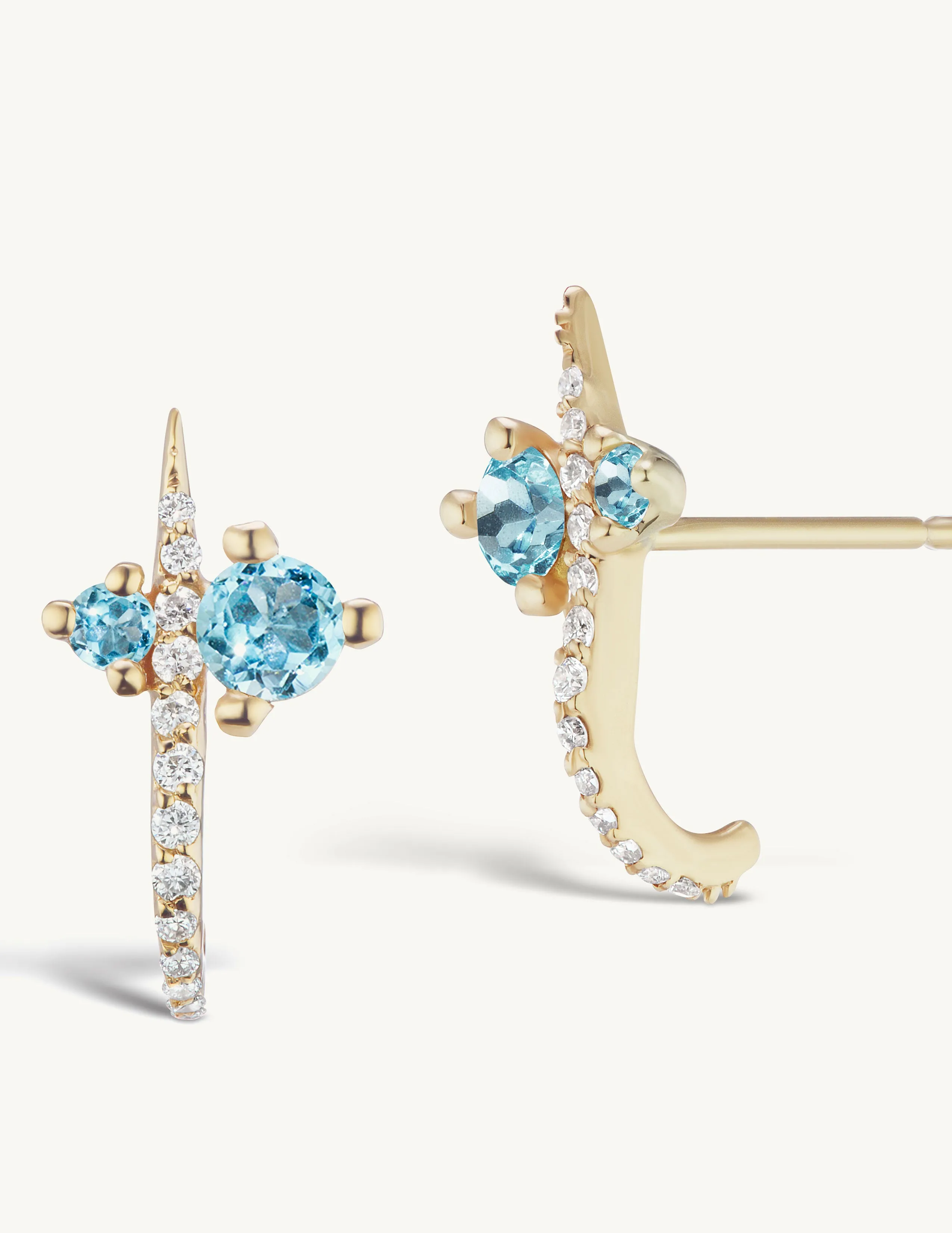 Birthstone Hooked Pave Studs sold by Sophie Ratner product image thumbnail 3