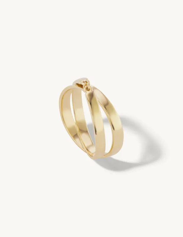 Gold Infinity Clasp Ring sold by Sophie Ratner