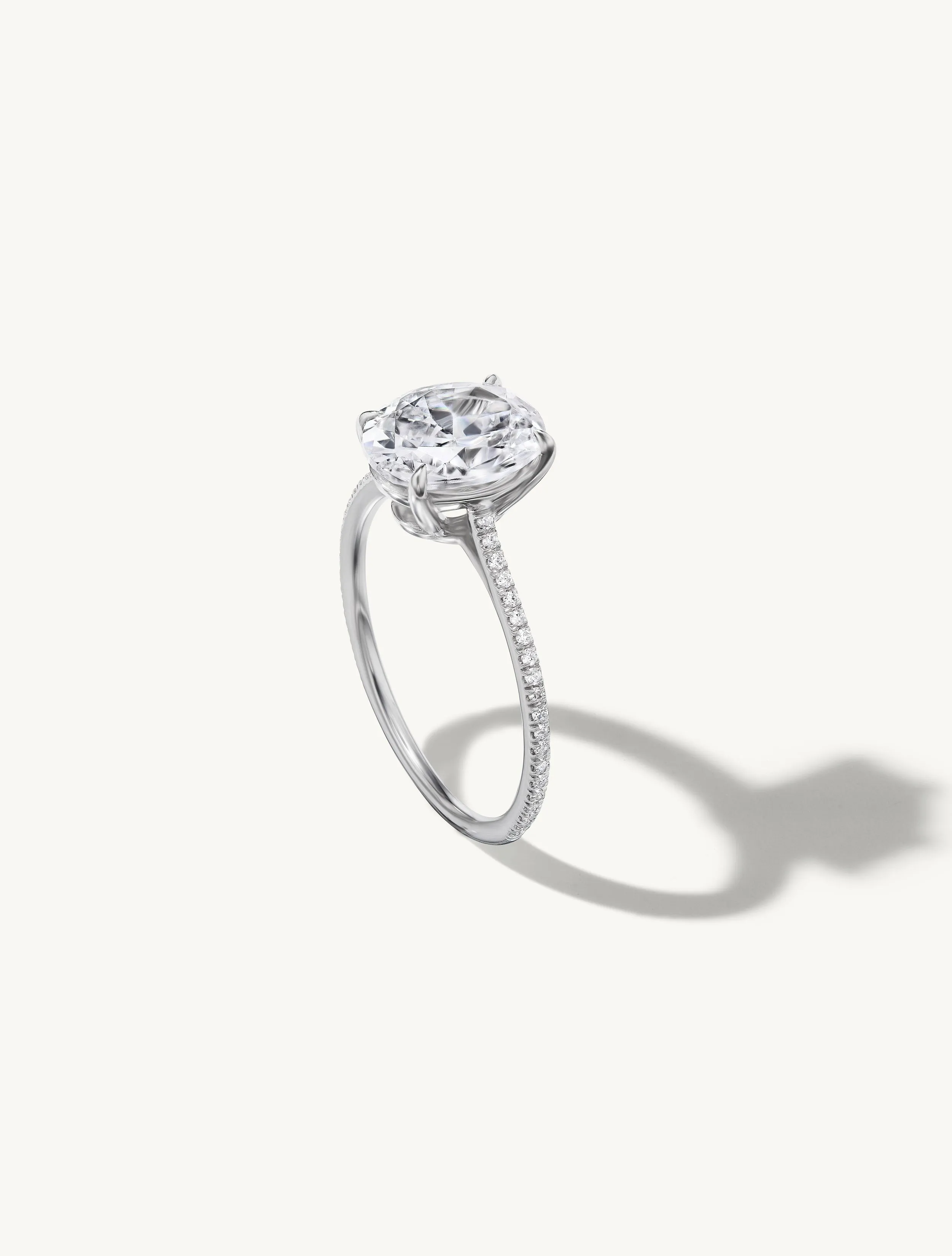 Pave Floating Oval Engagement Try-On Ring sold by Sophie Ratner
