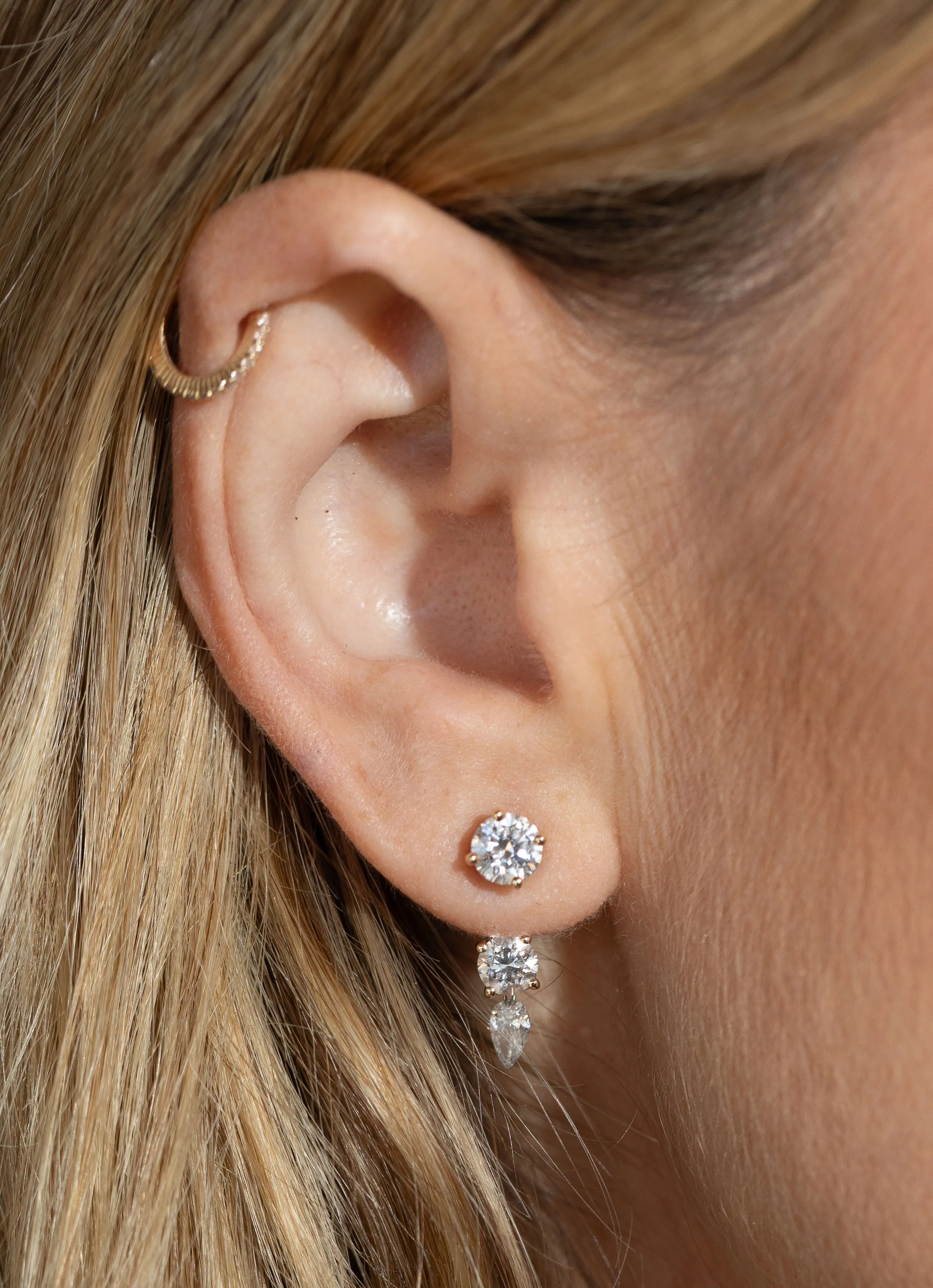 Half Carat Diamond Stud sold by Sophie Ratner product image thumbnail 3