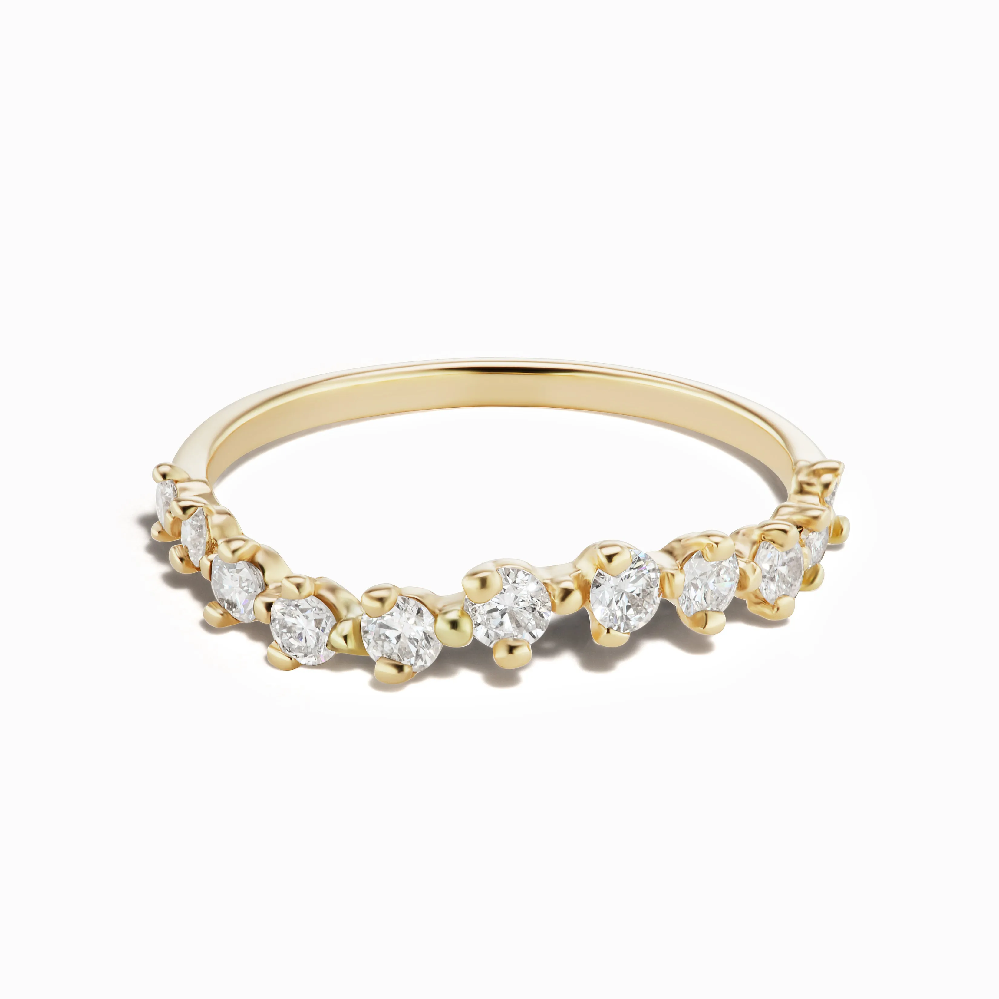 Half Band Diamond Swell Ring sold by Sophie Ratner product image thumbnail 3