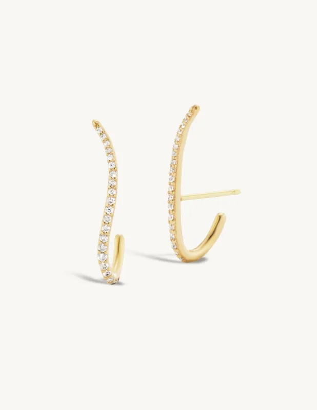 Pave Sway Ear Climber sold by Sophie Ratner