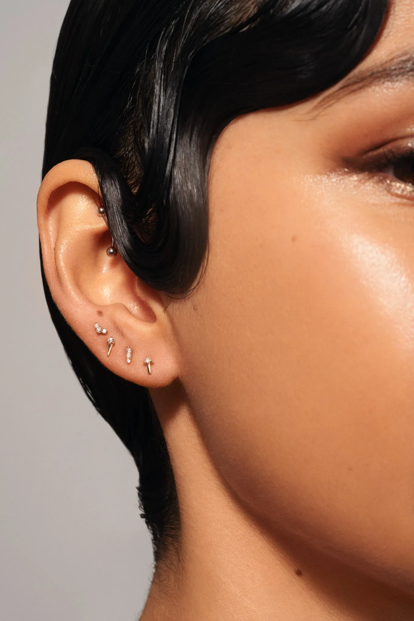 Diamond Row Studs sold by Sophie Ratner product image thumbnail 2