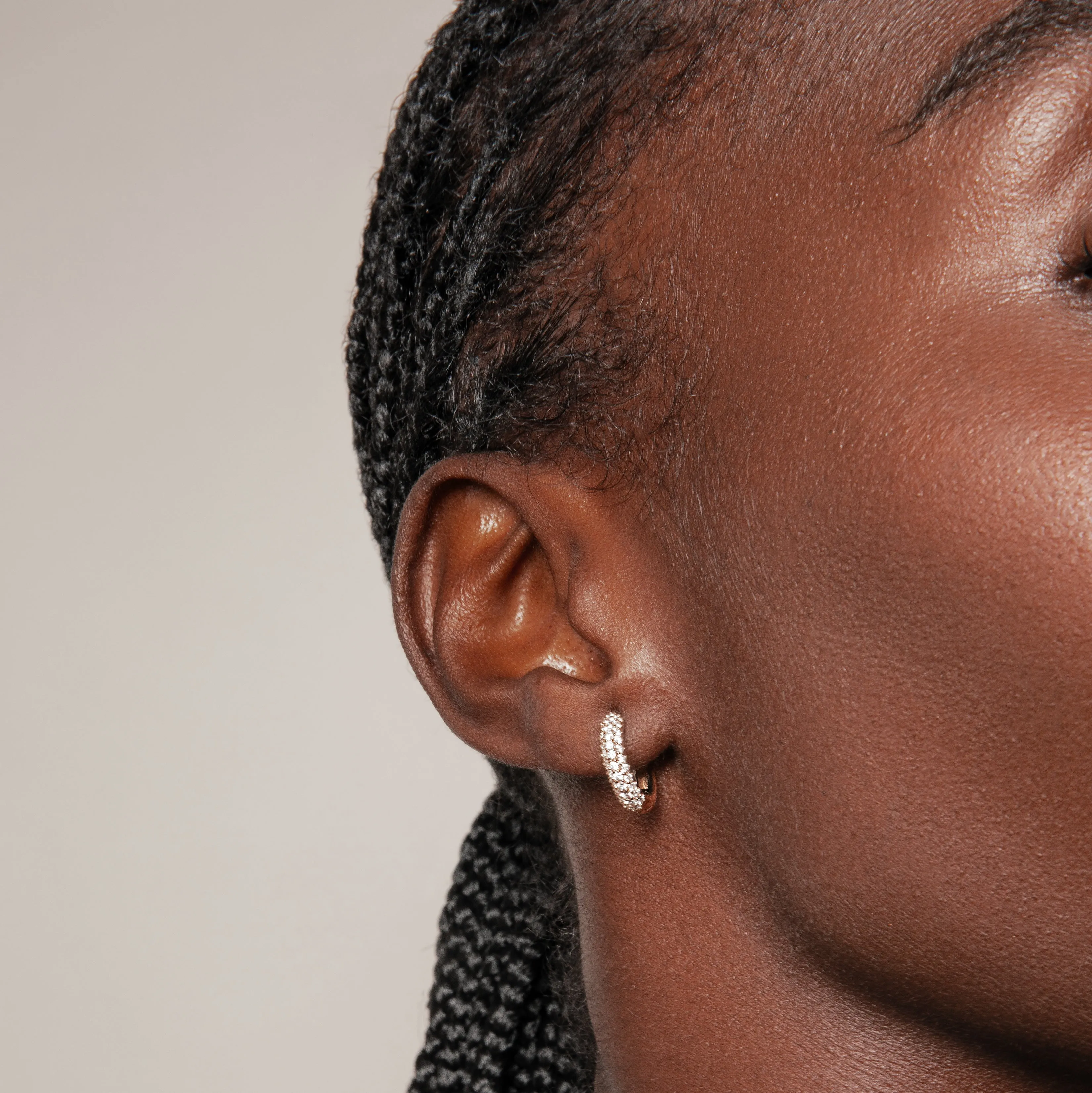 Sunrise Pave Hoop sold by Sophie Ratner product image thumbnail 2