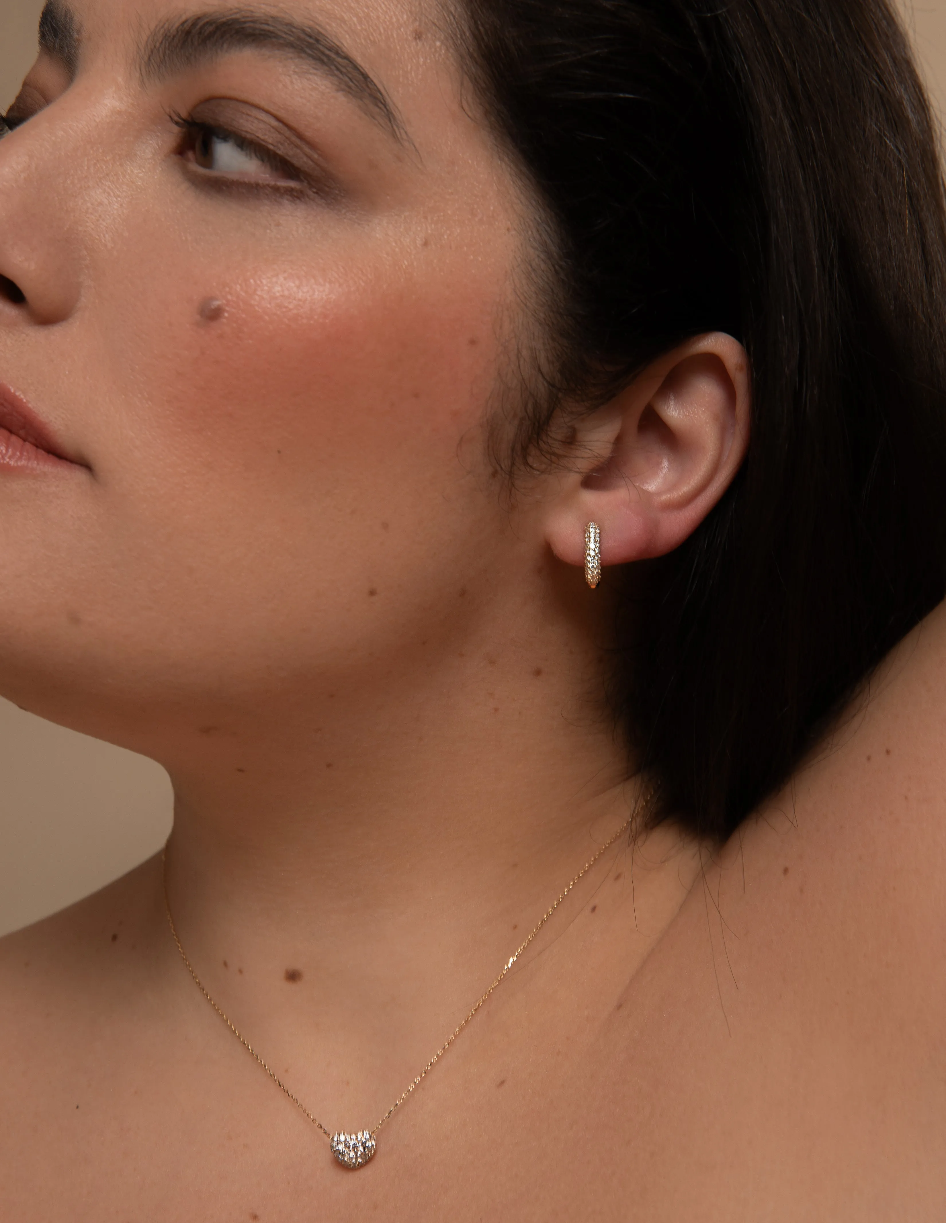 Pave Heart Pebble Pendant sold by Sophie Ratner product image thumbnail 3