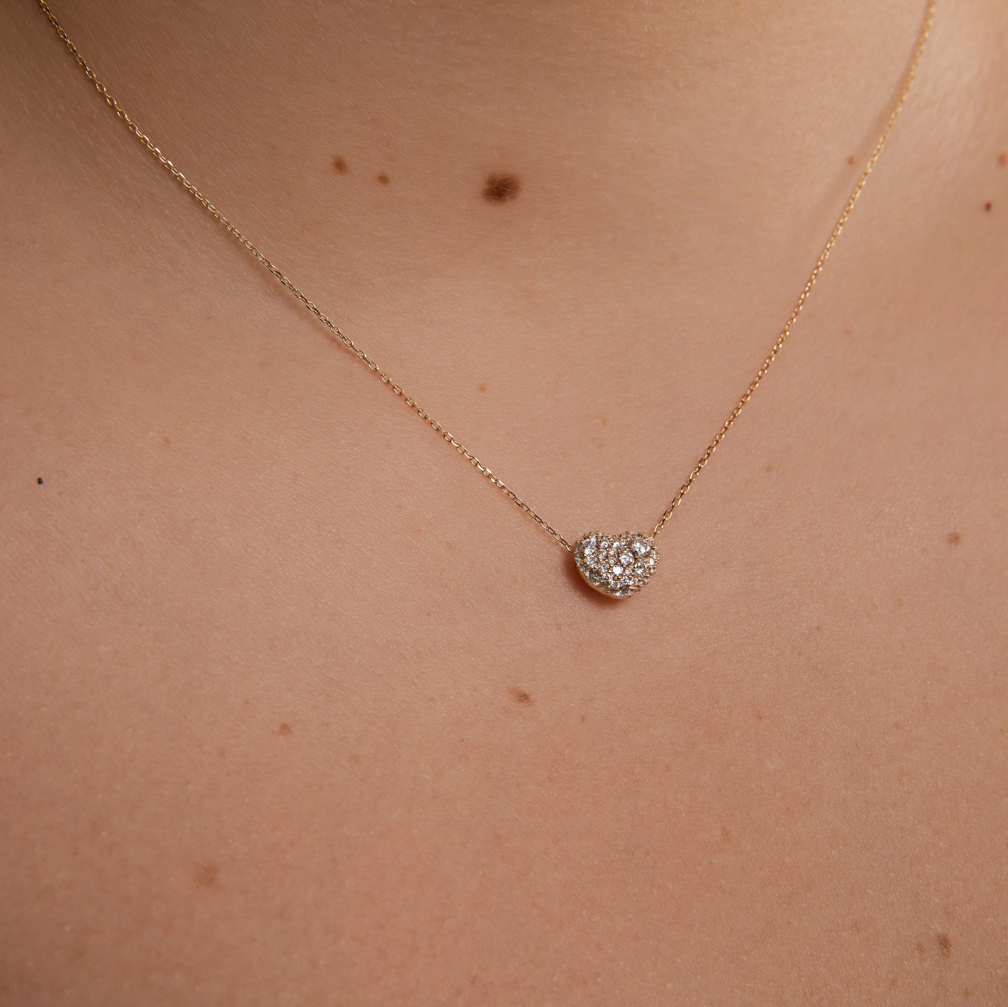 Pave Heart Pebble Pendant sold by Sophie Ratner product image thumbnail 4