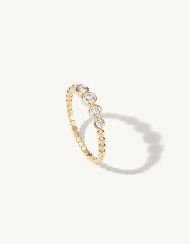 Beaded Five Diamond Ring sold by Sophie Ratner