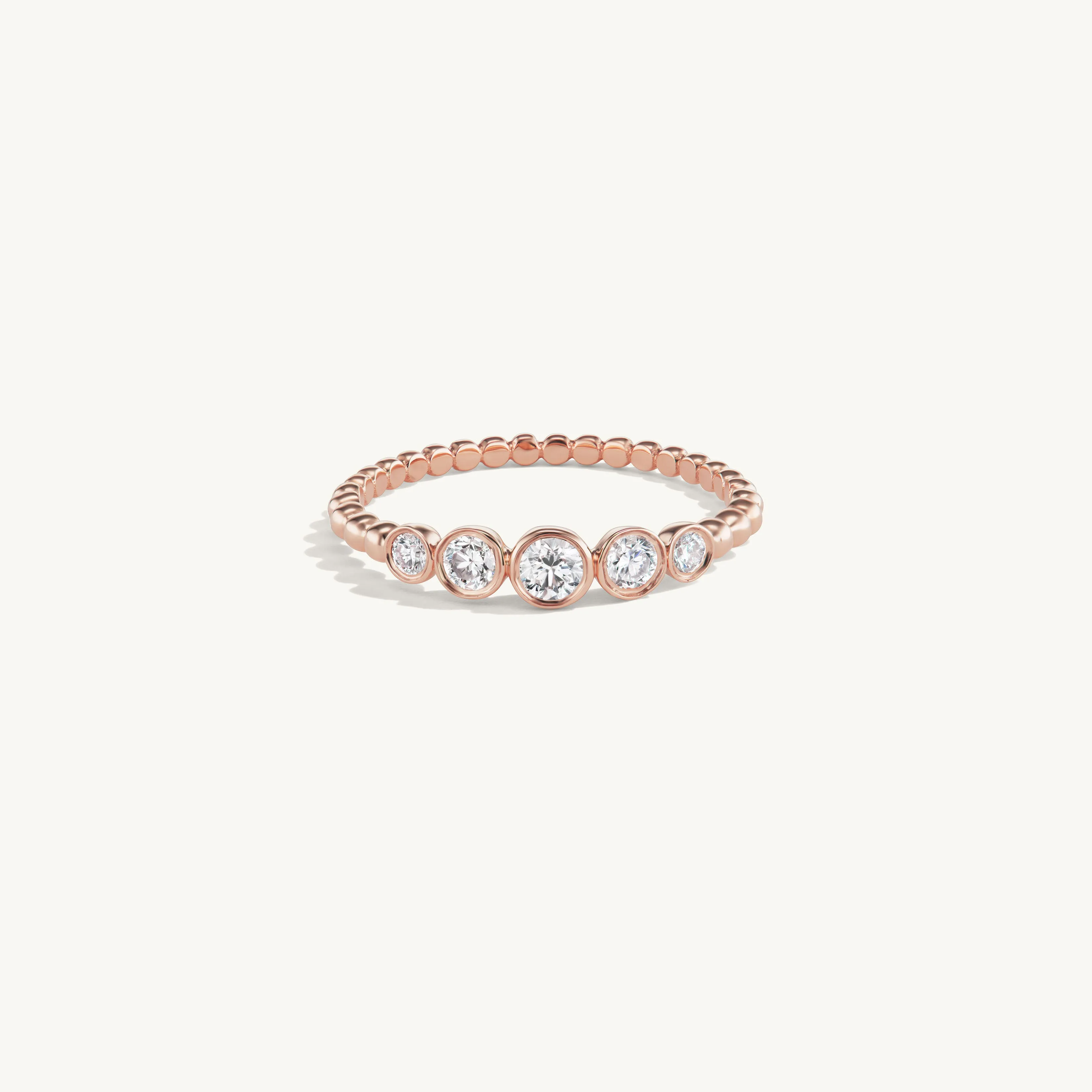 Beaded Five Diamond Ring sold by Sophie Ratner product image thumbnail 5