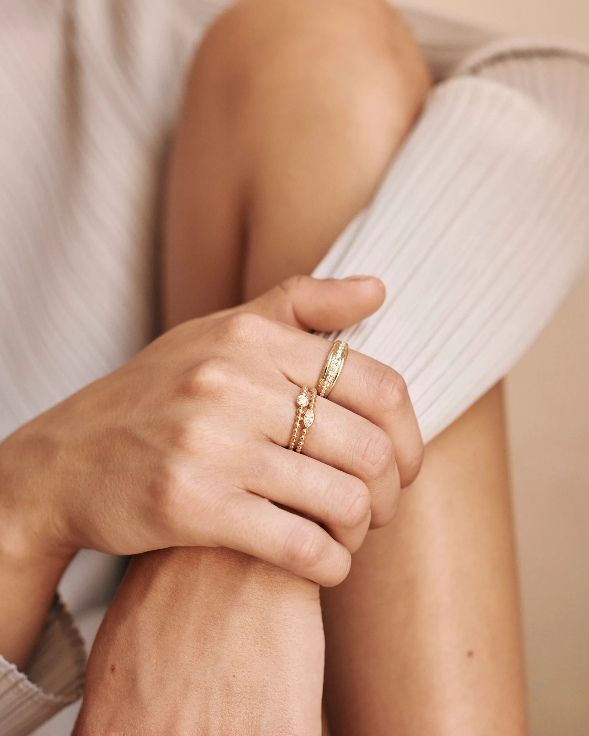 Beaded Marquise Ring sold by Sophie Ratner product image thumbnail 2