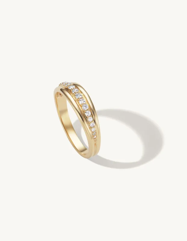 Pave Ripple Ring sold by Sophie Ratner