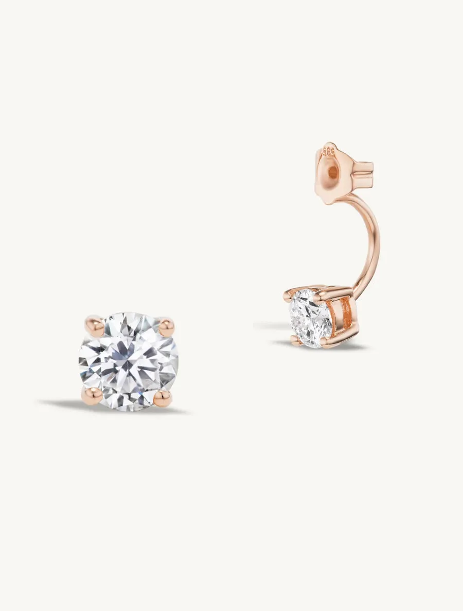 Diamond Studs with Diamond Earring Jacket Pair sold by Sophie Ratner product image thumbnail 4