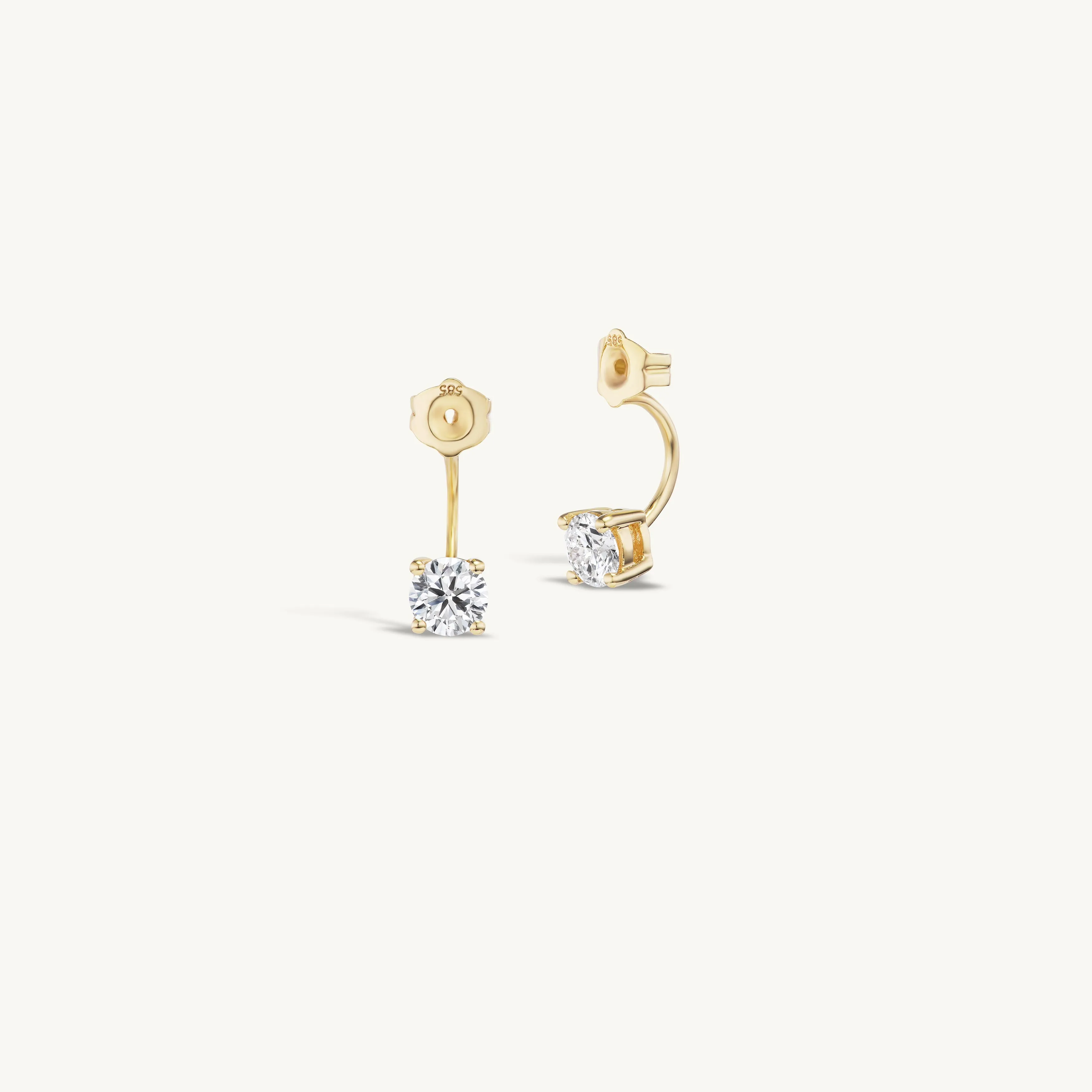 Diamond Studs with Diamond Earring Jacket Pair sold by Sophie Ratner product image thumbnail 3