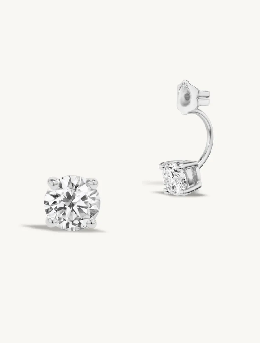 Diamond Studs with Diamond Earring Jacket Pair sold by Sophie Ratner product image thumbnail 5
