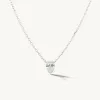 Pierced Solitaire Pear Necklace sold by Sophie Ratner