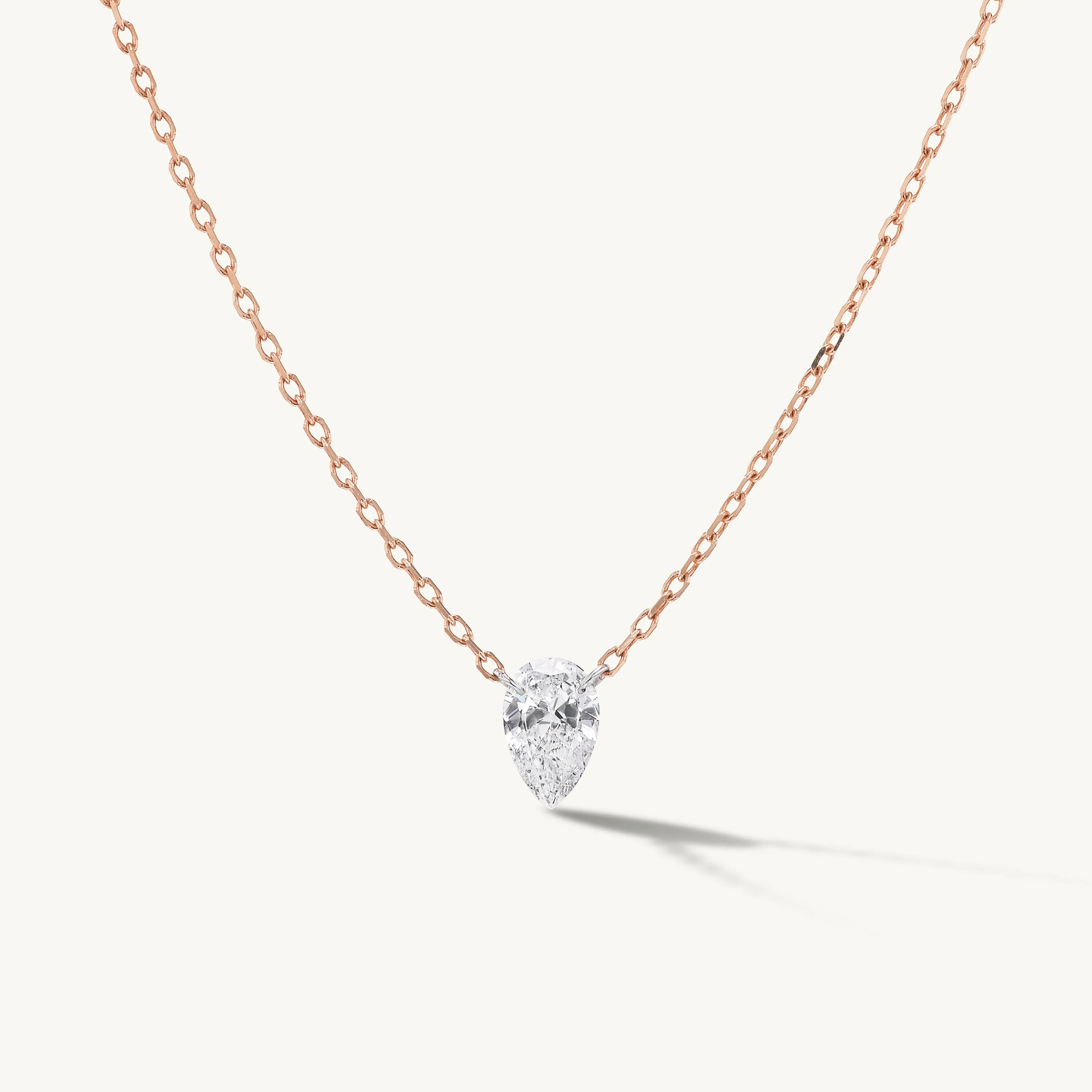 Pierced Solitaire Pear Necklace sold by Sophie Ratner product image thumbnail 2