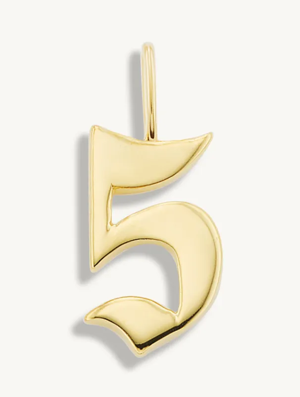 Bonne Chance Necklace Charm Five sold by Sophie Ratner