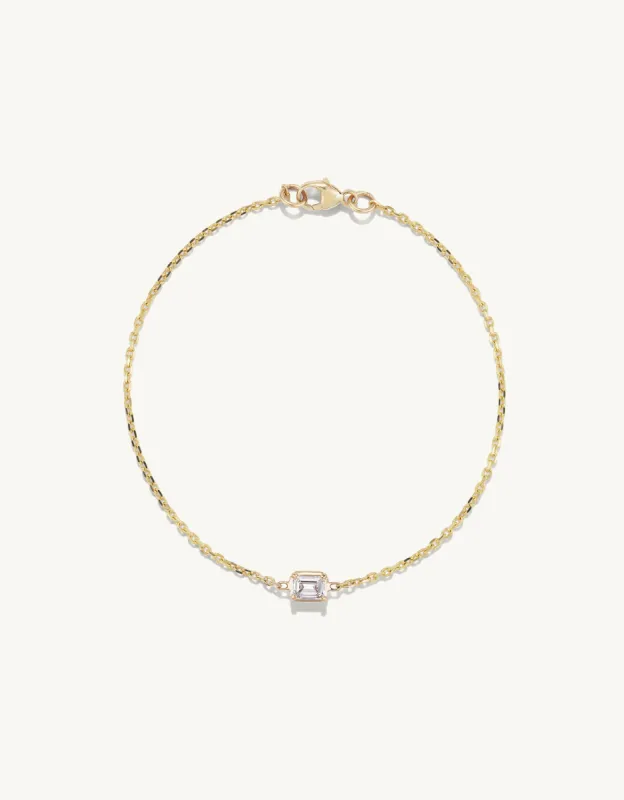 Emerald Cut Chain Bracelet sold by Sophie Ratner