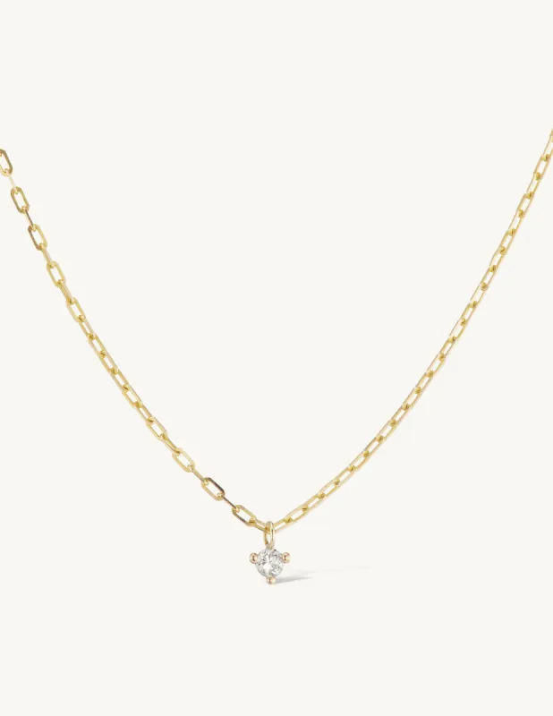 Floating Diamond Pendant sold by Sophie Ratner