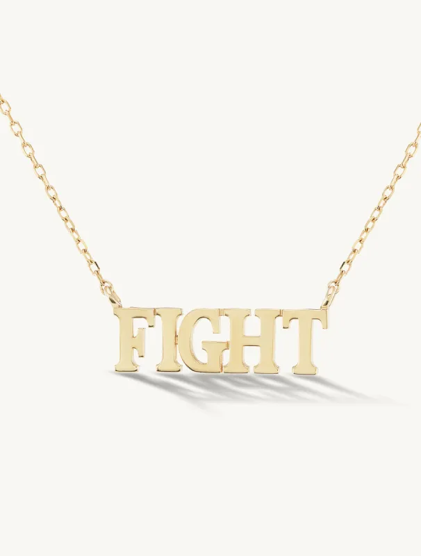 Fight Gold Necklace sold by Sophie Ratner
