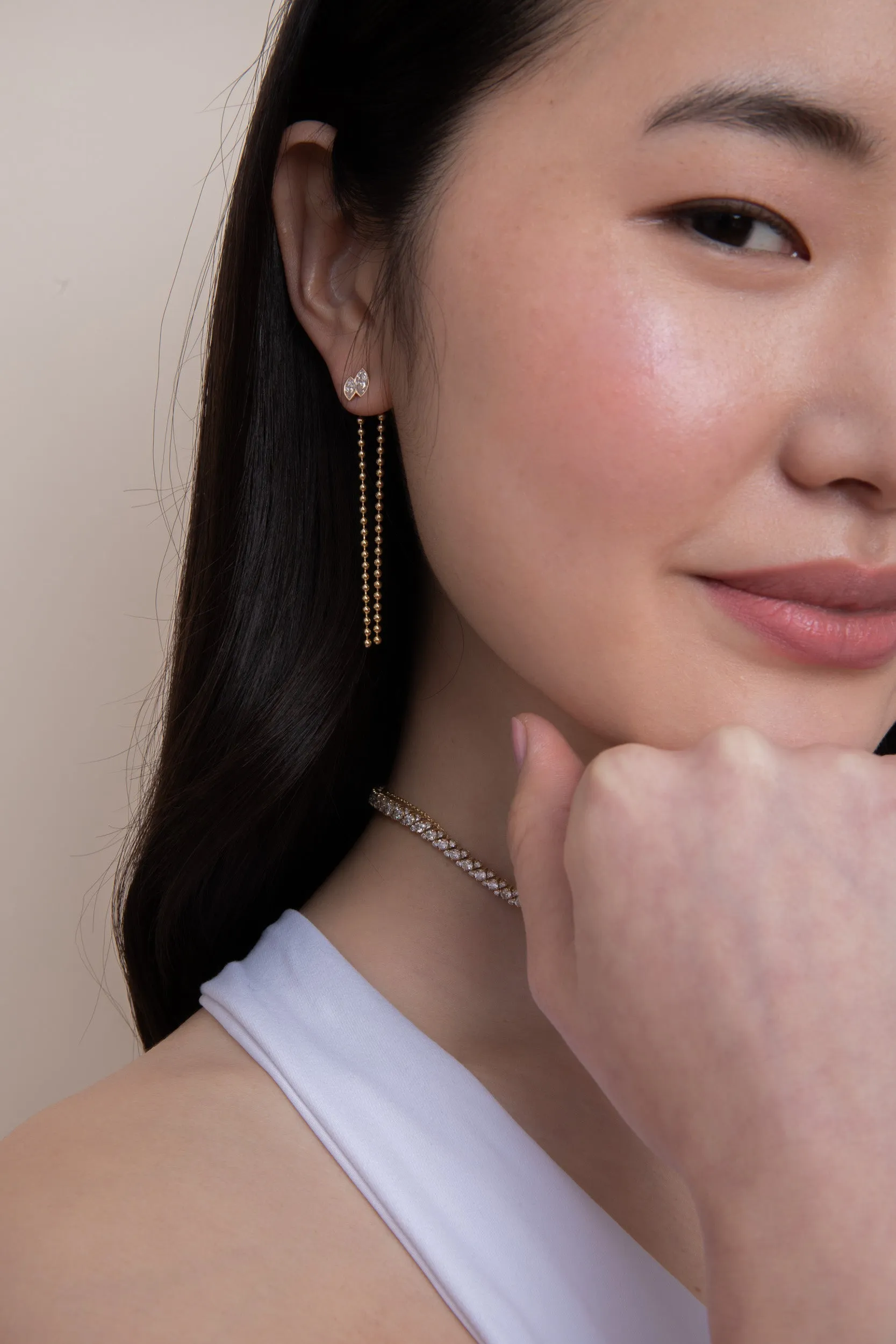 Duet Marquise Stud sold by Sophie Ratner product image thumbnail 4