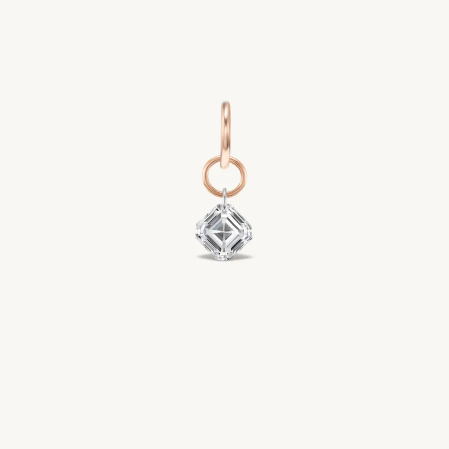Small Asscher Pierced Diamond Charm for Chains sold by Sophie Ratner product image thumbnail 3