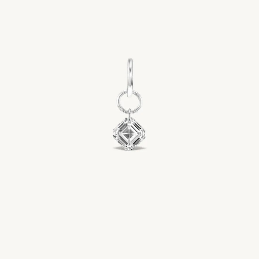 Small Asscher Pierced Diamond Charm for Chains sold by Sophie Ratner product image thumbnail 4