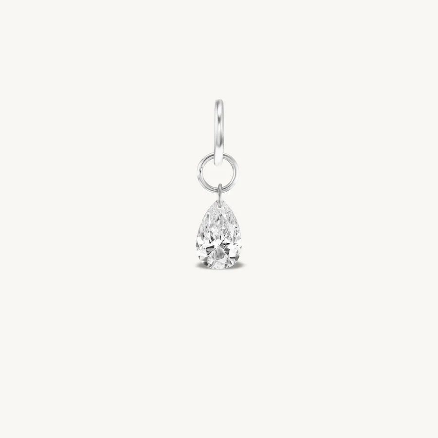 Large Pear Pierced Diamond Charm for Chains sold by Sophie Ratner product image thumbnail 4