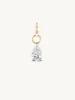 Large Pear Pierced Diamond Charm for Chains sold by Sophie Ratner