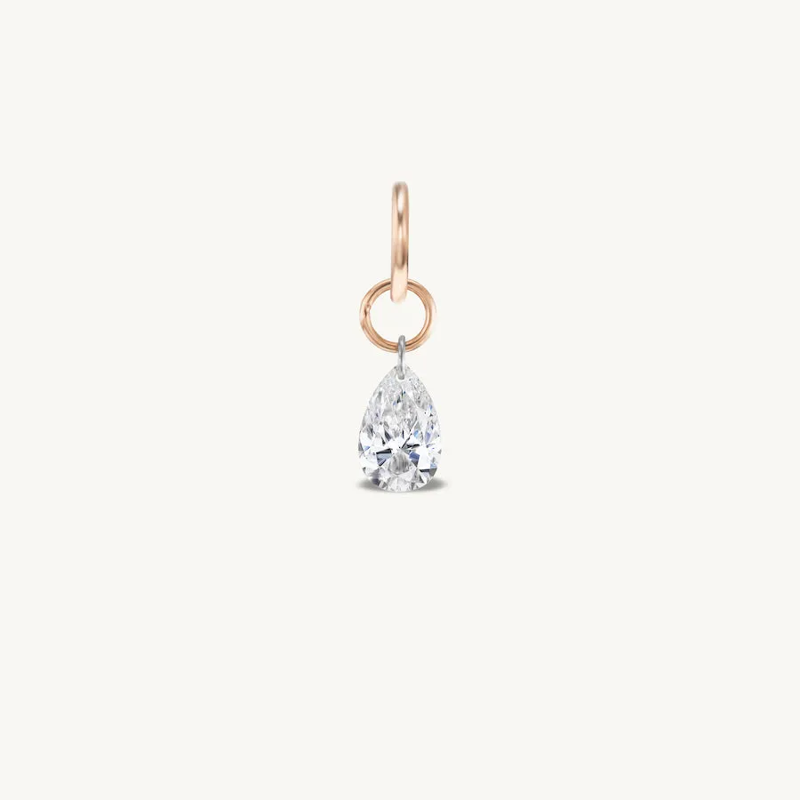 Large Pear Pierced Diamond Charm for Chains sold by Sophie Ratner product image thumbnail 3