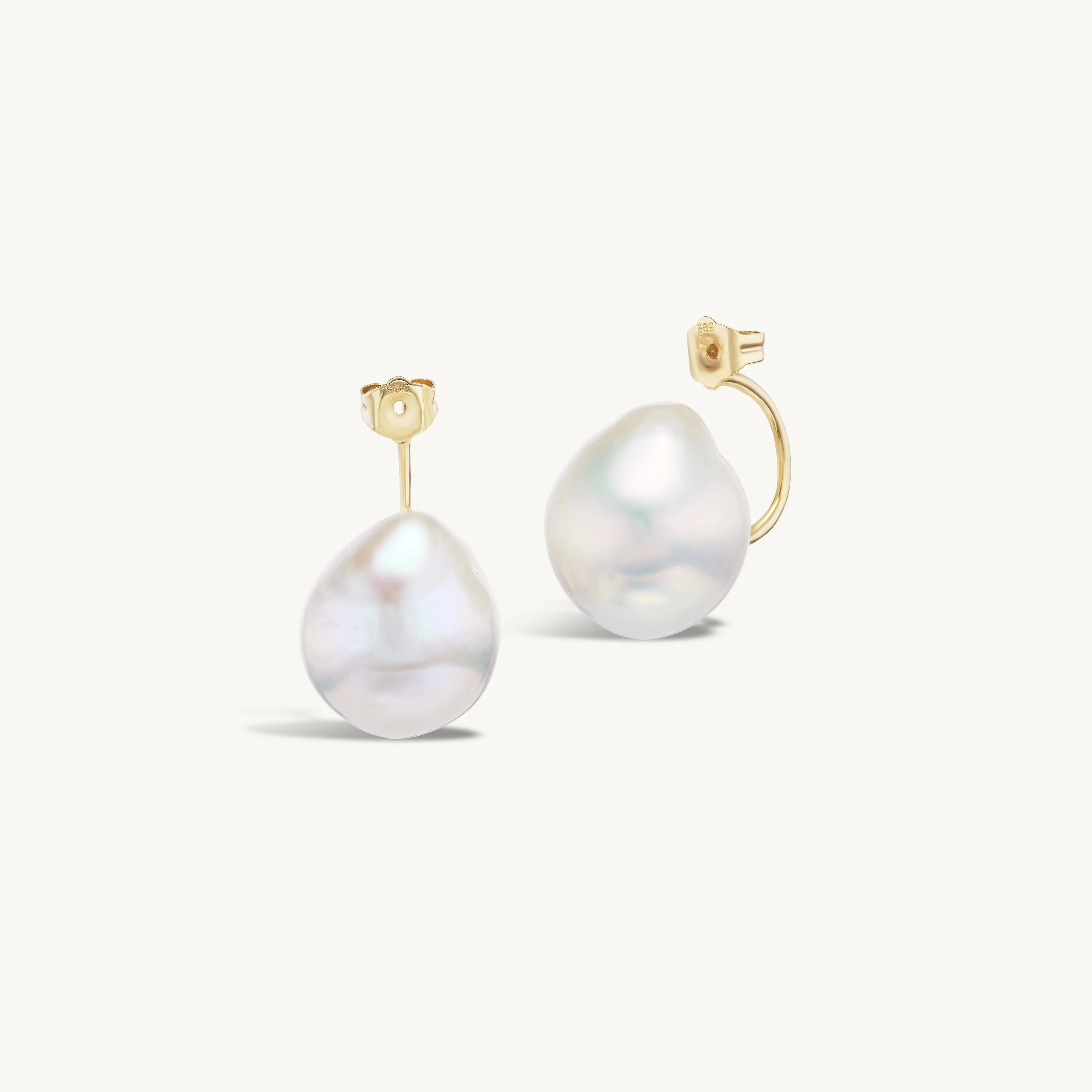 Pearl Studs with Pearl Earring Jacket Pair sold by Sophie Ratner product image thumbnail 3
